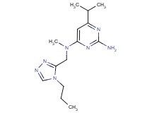 6-isopropyl-N~4~-methyl-N~4~-[(4-propyl-4H-1,2,4-triazol-3-yl)methyl]pyrimidine-2,4-diamine