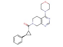 4-(4-morpholinyl)-7-{[(1R*,2R*)-2-phenylcyclopropyl]carbonyl}-5,6,7,8-tetrahydropyrido[3,4-d]pyrimidine