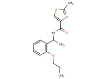 2-methyl-N-[1-(2-propoxyphenyl)ethyl]-1,3-thiazole-4-carboxamide