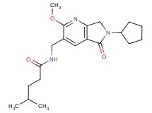N-[(6-cyclopentyl-2-methoxy-5-oxo-6,7-dihydro-5H-pyrrolo[3,4-b]pyridin-3-yl)methyl]-4-methylpentanamide