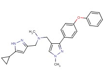 1-(5-cyclopropyl-1H-pyrazol-3-yl)-N-methyl-N-{[1-methyl-3-(4-phenoxyphenyl)-1H-pyrazol-4-yl]methyl}methanamine