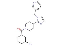 (1S*,3R*)-3-({4-[1-(3-pyridinylmethyl)-1H-imidazol-2-yl]-1-piperidinyl}carbonyl)cyclohexanamine