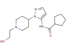 N-{1-[1-(2-hydroxyethyl)piperidin-4-yl]-1H-pyrazol-5-yl}cyclopentanecarboxamide