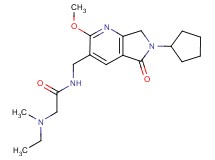 N-[(6-cyclopentyl-2-methoxy-5-oxo-6,7-dihydro-5H-pyrrolo[3,4-b]pyridin-3-yl)methyl]-2-[ethyl(methyl)amino]acetamide