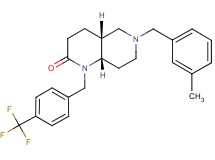 (4aR*,8aS*)-6-(3-methylbenzyl)-1-[4-(trifluoromethyl)benzyl]octahydro-1,6-naphthyridin-2(1H)-one