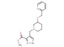 methyl 4-{[3-(2-pyridinylmethoxy)-1-piperidinyl]methyl}-1H-pyrazole-3-carboxylate