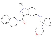 3-(3,4-dihydro-2(1H)-isoquinolinylcarbonyl)-1-methyl-N-{[1-(4-morpholinyl)cyclopentyl]methyl}-4,5,6,7-tetrahydro-1H-indazol-5-amine