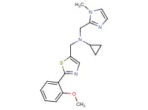 N-{[2-(2-methoxyphenyl)-1,3-thiazol-5-yl]methyl}-N-[(1-methyl-1H-imidazol-2-yl)methyl]cyclopropanamine