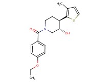 (3S*,4R*)-1-(4-ethoxybenzoyl)-4-(3-methyl-2-thienyl)piperidin-3-ol