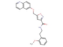 N-[2-(2-methoxyphenyl)ethyl]-5-[(6-quinolinyloxy)methyl]-3-isoxazolecarboxamide