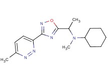 N-methyl-N-{1-[3-(6-methyl-3-pyridazinyl)-1,2,4-oxadiazol-5-yl]ethyl}cyclohexanamine