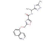 2-[(isoquinolin-5-yloxy)methyl]-N-[1-(5-methyl-1H-1,2,4-triazol-3-yl)ethyl]-1,3-oxazole-4-carboxamide