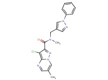 3-chloro-N,6-dimethyl-N-[(1-phenyl-1H-pyrazol-4-yl)methyl]pyrazolo[1,5-a]pyrimidine-2-carboxamide