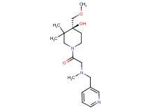 (4S)-4-(methoxymethyl)-3,3-dimethyl-1-[N-methyl-N-(3-pyridinylmethyl)glycyl]-4-piperidinol