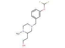 2-{4-[3-(difluoromethoxy)benzyl]-1-methyl-2-piperazinyl}ethanol