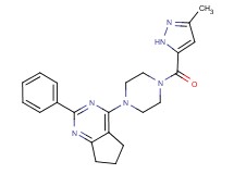 4-{4-[(3-methyl-1H-pyrazol-5-yl)carbonyl]piperazin-1-yl}-2-phenyl-6,7-dihydro-5H-cyclopenta[d]pyrimidine