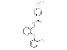 2-methoxy-N-{[2-(2-methylphenoxy)pyridin-3-yl]methyl}pyrimidine-5-carboxamide