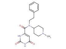 N-(1-methyl-4-piperidinyl)-2,6-dioxo-N-(2-phenylethyl)-1,2,3,6-tetrahydro-4-pyrimidinecarboxamide