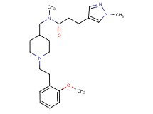 N-({1-[2-(2-methoxyphenyl)ethyl]-4-piperidinyl}methyl)-N-methyl-3-(1-methyl-1H-pyrazol-4-yl)propanamide