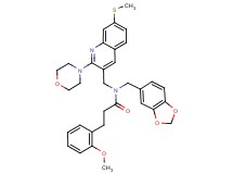 N-(1,3-benzodioxol-5-ylmethyl)-3-(2-methoxyphenyl)-N-{[7-(methylthio)-2-(4-morpholinyl)-3-quinolinyl]methyl}propanamide