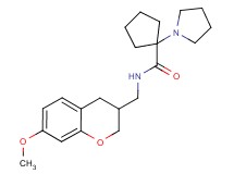 N-[(7-methoxy-3,4-dihydro-2H-chromen-3-yl)methyl]-1-pyrrolidin-1-ylcyclopentanecarboxamide