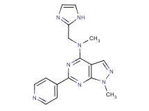 N-(1H-imidazol-2-ylmethyl)-N,1-dimethyl-6-(4-pyridinyl)-1H-pyrazolo[3,4-d]pyrimidin-4-amine