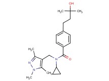 N-cyclopropyl-4-(3-hydroxy-3-methylbutyl)-N-[(1,3,5-trimethyl-1H-pyrazol-4-yl)methyl]benzamide