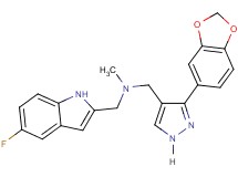1-[3-(1,3-benzodioxol-5-yl)-1H-pyrazol-4-yl]-N-[(5-fluoro-1H-indol-2-yl)methyl]-N-methylmethanamine