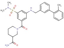1-(3-[(dimethylamino)sulfonyl]-5-{[(2'-methyl-3-biphenylyl)methyl]amino}benzoyl)-3-piperidinecarboxamide