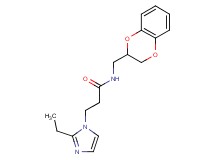 N-(2,3-dihydro-1,4-benzodioxin-2-ylmethyl)-3-(2-ethyl-1H-imidazol-1-yl)propanamide