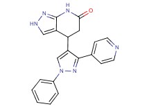 4-(1-phenyl-3-pyridin-4-yl-1H-pyrazol-4-yl)-2,4,5,7-tetrahydro-6H-pyrazolo[3,4-b]pyridin-6-one
