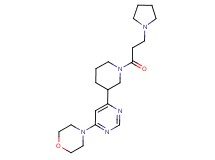 4-(6-{1-[3-(1-pyrrolidinyl)propanoyl]-3-piperidinyl}-4-pyrimidinyl)morpholine