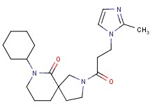 7-cyclohexyl-2-[3-(2-methyl-1H-imidazol-1-yl)propanoyl]-2,7-diazaspiro[4.5]decan-6-one