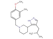 3-(4-isobutyl-1H-pyrazol-5-yl)-1-(4-methoxy-3-methylbenzyl)piperidine
