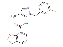 N-[1-(3-fluorobenzyl)-4-methyl-1H-pyrazol-5-yl]-2,3-dihydro-1-benzofuran-7-carboxamide