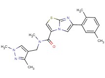 6-(2,5-dimethylphenyl)-N-[(1,3-dimethyl-1H-pyrazol-4-yl)methyl]-N-methylimidazo[2,1-b][1,3]thiazole-3-carboxamide