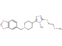 1-(1,3-benzodioxol-5-ylmethyl)-4-{5-[(2-methoxyethyl)thio]-4-methyl-4H-1,2,4-triazol-3-yl}piperidine