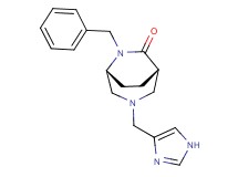 (1S*,5R*)-6-benzyl-3-(1H-imidazol-4-ylmethyl)-3,6-diazabicyclo[3.2.2]nonan-7-one