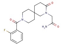 2-[9-(2-fluorobenzoyl)-3-oxo-2,9-diazaspiro[5.5]undec-2-yl]acetamide