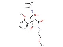 3-[2-(2-azabicyclo[2.2.1]hept-2-yl)-2-oxoethyl]-3-(2-methoxyphenyl)-1-(3-methoxypropyl)-2,5-pyrrolidinedione