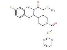 N-(2-(4-fluorophenyl)-1-{1-[(2-pyrimidinylthio)acetyl]-4-piperidinyl}ethyl)-2-methoxy-N-methylacetamide
