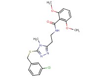N-(2-{5-[(3-chlorobenzyl)thio]-4-methyl-4H-1,2,4-triazol-3-yl}ethyl)-2,6-dimethoxybenzamide