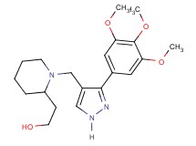 2-(1-{[3-(3,4,5-trimethoxyphenyl)-1H-pyrazol-4-yl]methyl}-2-piperidinyl)ethanol