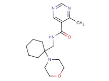 4-methyl-N-[(1-morpholin-4-ylcyclohexyl)methyl]pyrimidine-5-carboxamide