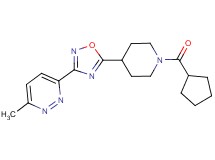 3-{5-[1-(cyclopentylcarbonyl)-4-piperidinyl]-1,2,4-oxadiazol-3-yl}-6-methylpyridazine