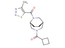 (1S*,5R*)-3-(cyclobutylcarbonyl)-6-[(4-methyl-1,2,3-thiadiazol-5-yl)carbonyl]-3,6-diazabicyclo[3.2.2]nonane