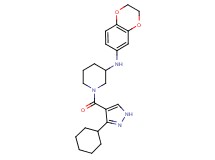 1-[(3-cyclohexyl-1H-pyrazol-4-yl)carbonyl]-N-(2,3-dihydro-1,4-benzodioxin-6-yl)-3-piperidinamine