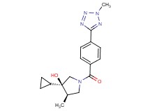 (3R*,4R*)-3-cyclopropyl-4-methyl-1-[4-(2-methyl-2H-tetrazol-5-yl)benzoyl]pyrrolidin-3-ol