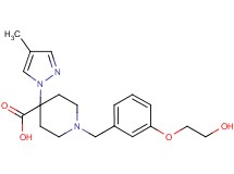 1-[3-(2-hydroxyethoxy)benzyl]-4-(4-methyl-1H-pyrazol-1-yl)piperidine-4-carboxylic acid