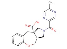 (3aS*,10aS*)-2-[(5-methylpyrazin-2-yl)carbonyl]-2,3,3a,4-tetrahydro-1H-[1]benzoxepino[3,4-c]pyrrole-10a(10H)-carboxylic acid